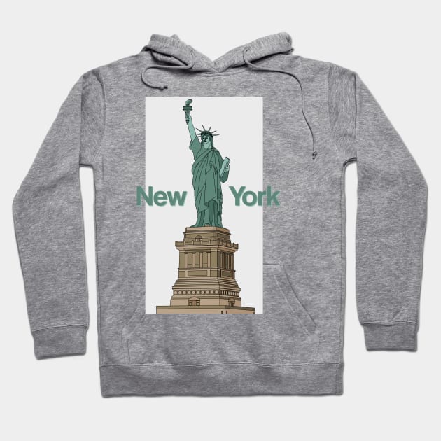 New York (statue of liberty) Hoodie by adrianserghie